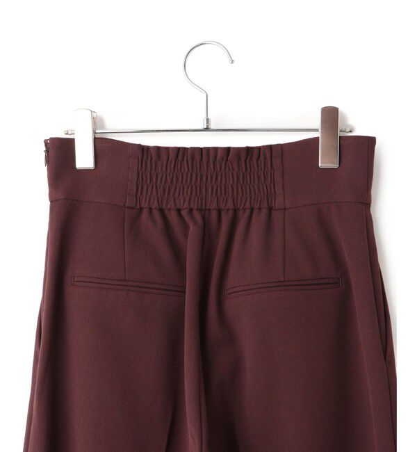 VIS「【美warm】ストレッチ釦付きワイドパンツ/スラックス【アンチピリング/防シワ/洗える】」|チノ|