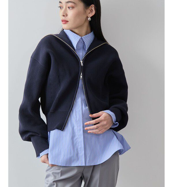 VIS「Wジップハイネックニットカーディガン」|カーディガン|