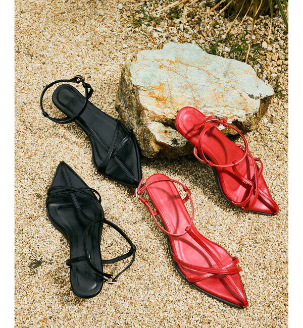 VIS「ナロークロスメタルヒールサンダル」|サンダル|