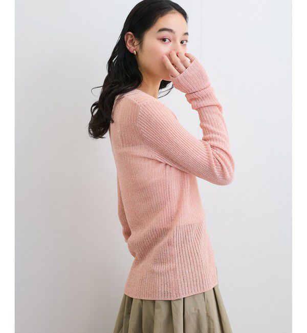 VIS「シアーポロ襟リブカーディガン」|カーディガン|