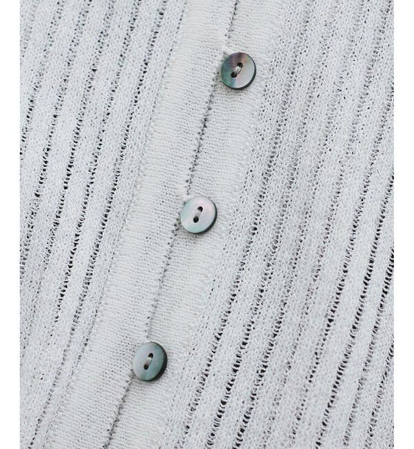 VIS「シアーポロ襟リブカーディガン」|カーディガン|