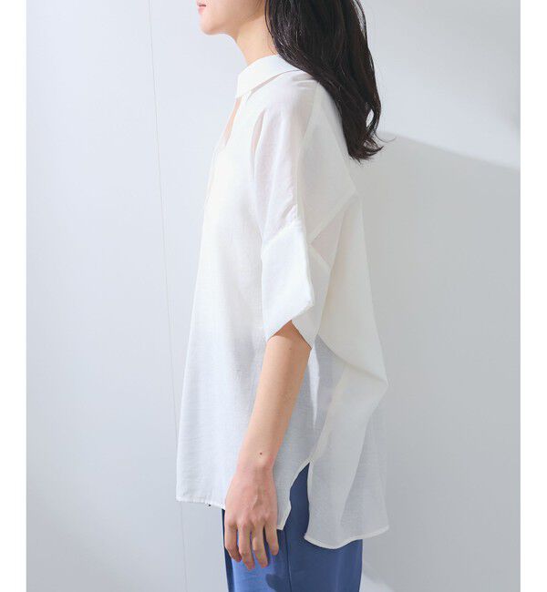 VIS「【WEB限定】バックシャンスキッパーブラウス」|シャツ・ブラウス|