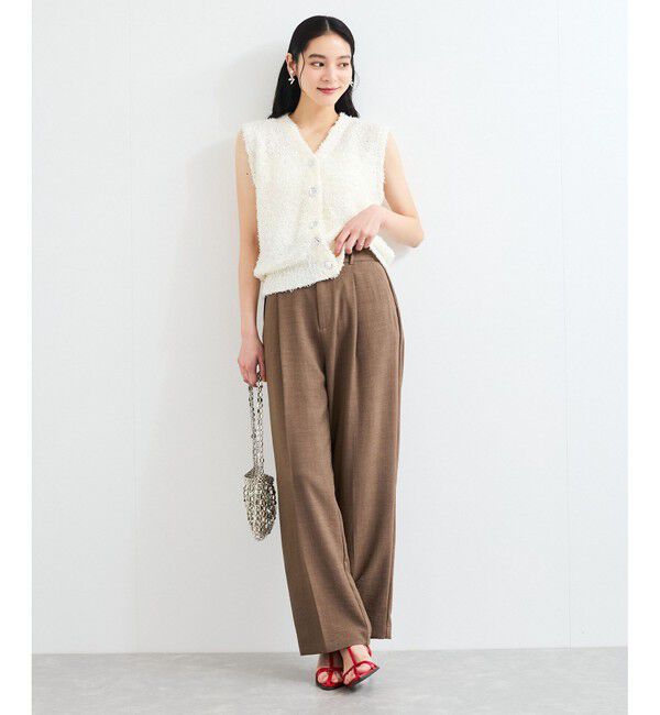 VIS「【洗える】テープヤーンニットベスト」|ベスト・ジレ|