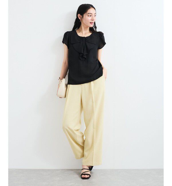 VIS「【WEB限定】【2WAY】リボンモチーフフリルブラウス」|シャツ・ブラウス|