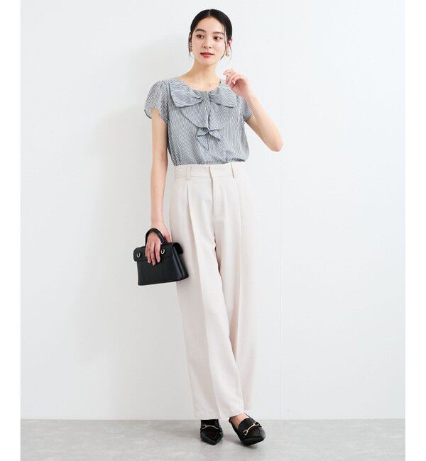 VIS「【WEB限定】【2WAY】リボンモチーフフリルブラウス」|シャツ・ブラウス|