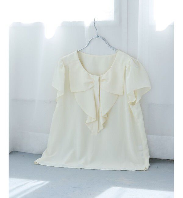 VIS「【WEB限定】【2WAY】リボンモチーフフリルブラウス」|シャツ・ブラウス|