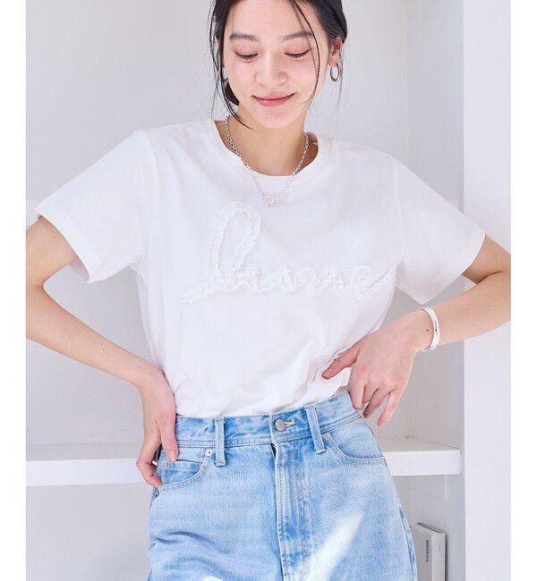 VIS「フリルテープ刺繍アソートTシャツ」|Tシャツ・カットソー|