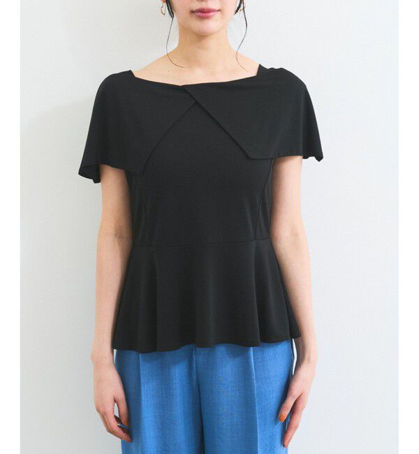 VIS「【WEB限定】ビッグカラーペプラムカットソー」|Tシャツ・カットソー|