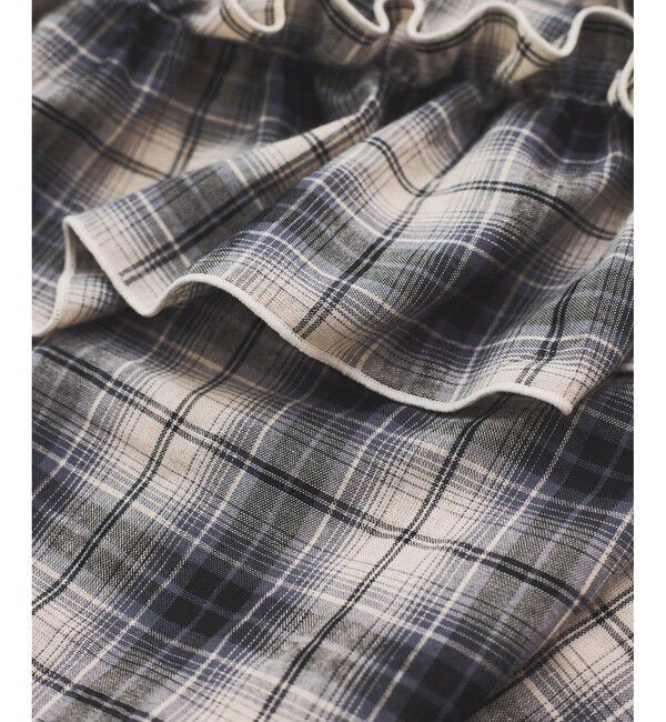 VIS「【2WAY】フリルチェックブラウス」|シャツ・ブラウス|