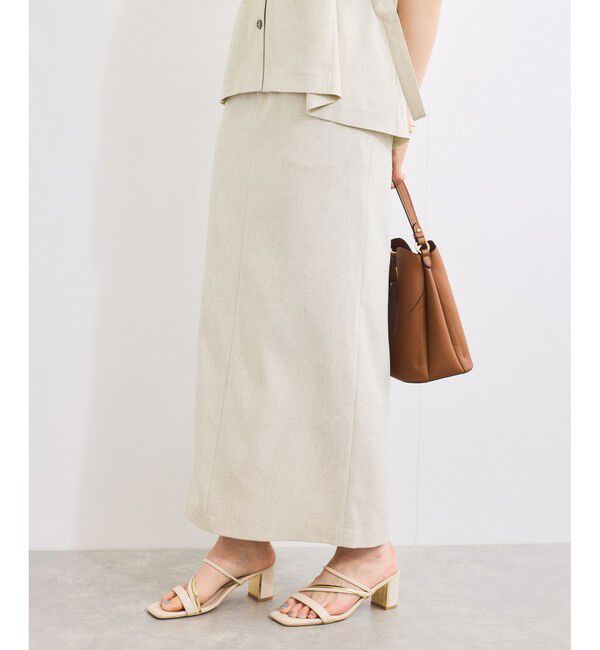 VIS「【セットアップ対応】Iラインスリットスカート」|スカート|