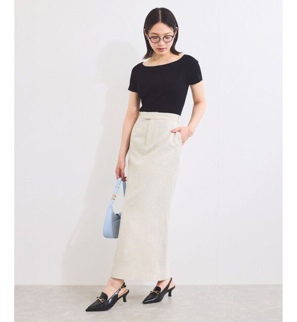 VIS「ワイドスクエアネックニット」|ニット・セーター|