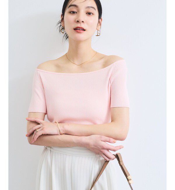 VIS「ワイドスクエアネックニット」|ニット・セーター|