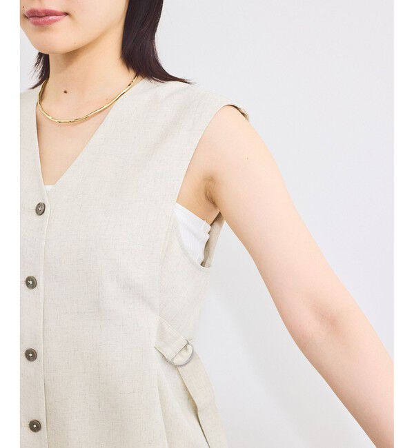 VIS「【セットアップ対応】サイドベルトフレアジレ」|ベスト・ジレ|