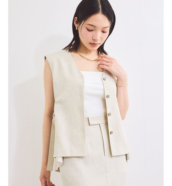 VIS「【セットアップ対応】サイドベルトフレアジレ」|ベスト・ジレ|