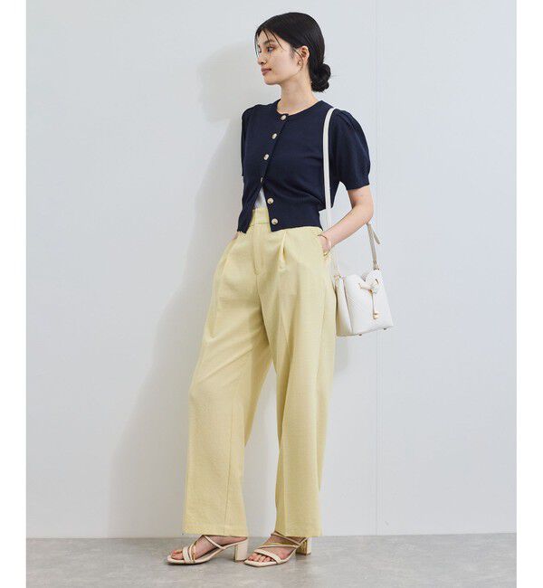 VIS「【UVケア/洗える】ハーフスリーブニットトップスカーディガン」|カーディガン|