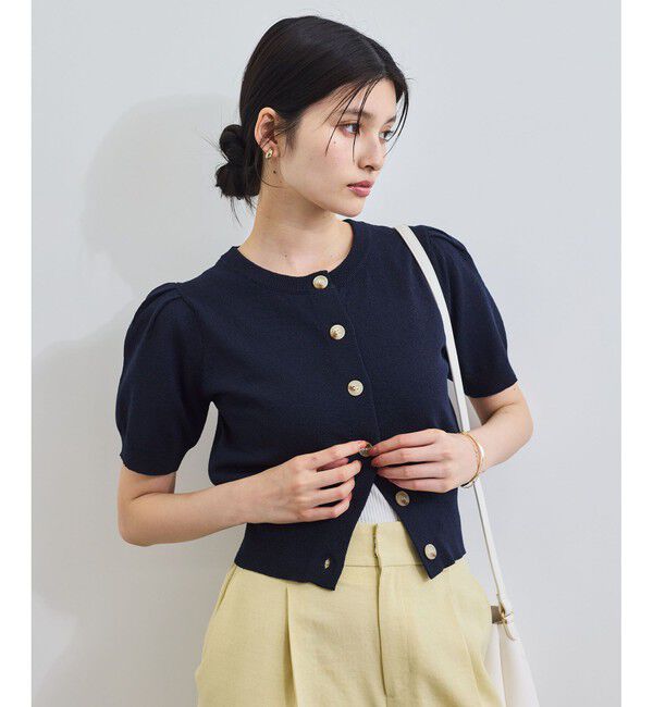 VIS「【UVケア/洗える】ハーフスリーブニットトップスカーディガン」|カーディガン|
