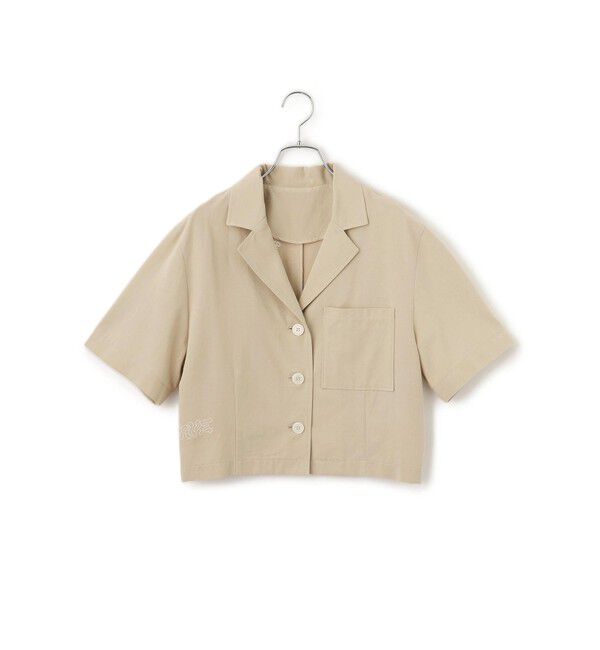 VIS「【Chocomoo】VIS別注バック刺繍クロップドハーフスリーブシャツ」|シャツ・ブラウス|