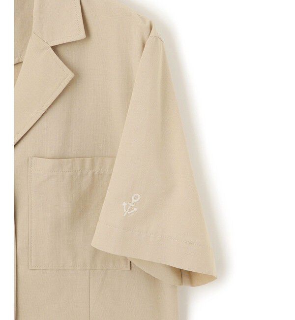 VIS「【Chocomoo】VIS別注バック刺繍クロップドハーフスリーブシャツ」|シャツ・ブラウス|