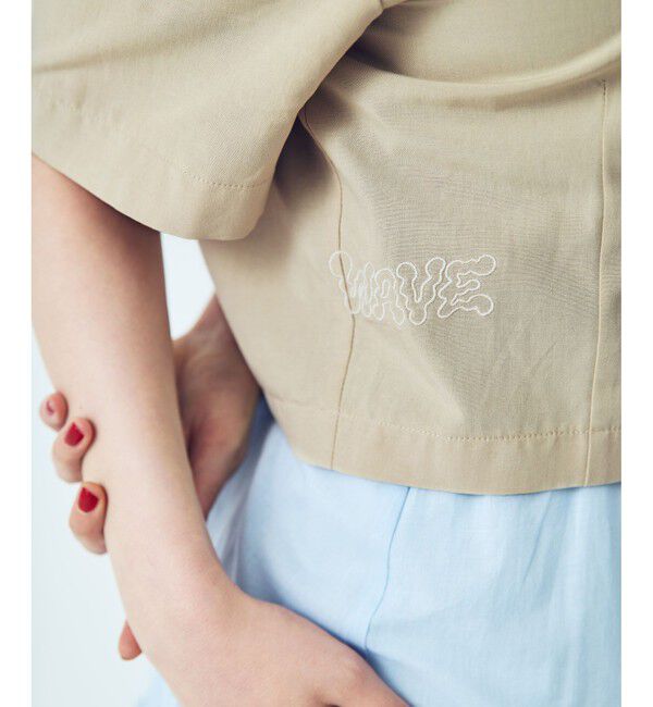 VIS「【Chocomoo】VIS別注バック刺繍クロップドハーフスリーブシャツ」|シャツ・ブラウス|