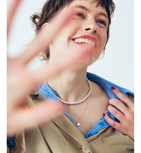 VIS「【Chocomoo】VIS別注バック刺繍クロップドハーフスリーブシャツ」|シャツ・ブラウス|