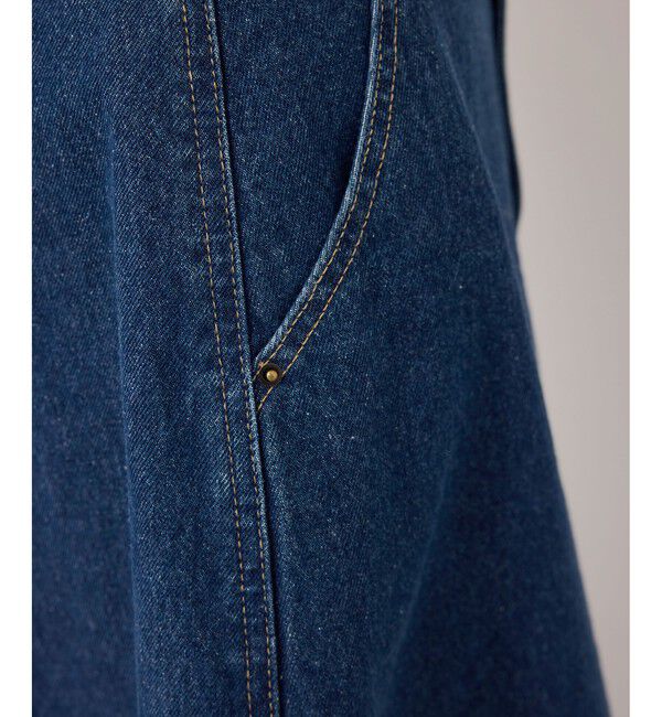 VIS「バックレースアップフレアデニムスカート/イージーケア」|スカート|