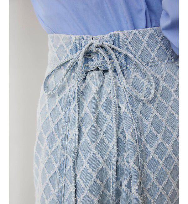 VIS「バックレースアップフレアデニムスカート/イージーケア」|スカート|