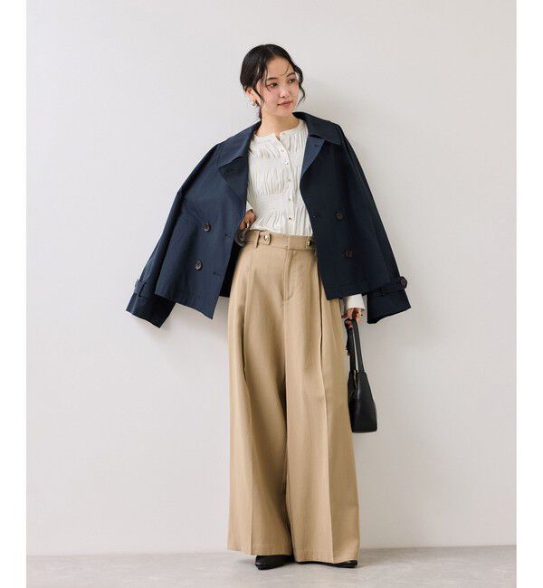 VIS「エアリーサテンシャーリングブラウス/イージーケア」|シャツ・ブラウス|