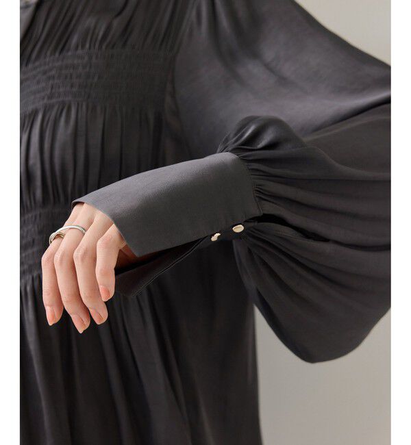 VIS「エアリーサテンシャーリングブラウス/イージーケア」|シャツ・ブラウス|