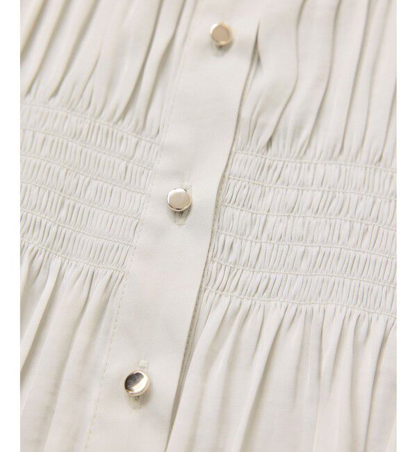 VIS「エアリーサテンシャーリングブラウス/イージーケア」|シャツ・ブラウス|