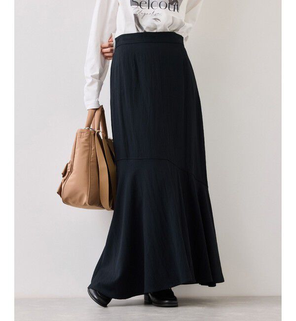 VIS「サテンツイルマーメイドスカート」|スカート|