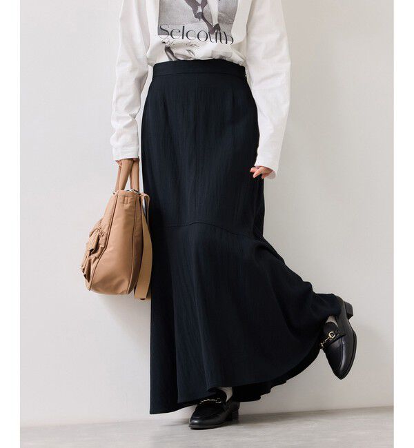 VIS「サテンツイルマーメイドスカート」|スカート|