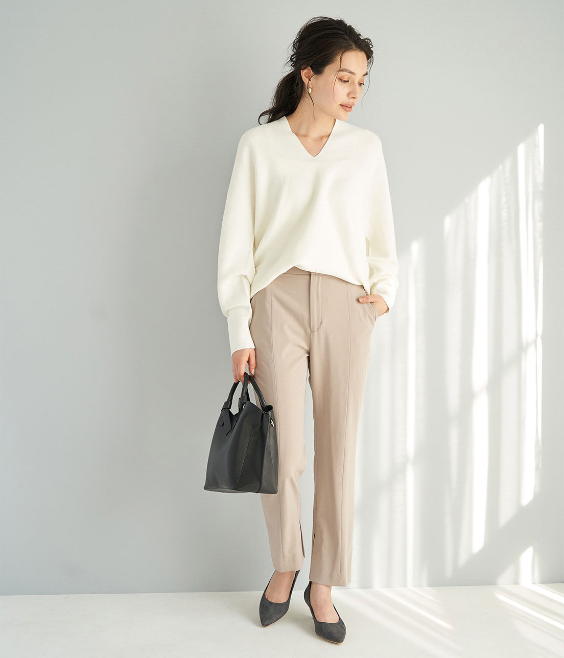 Rope&rsquo;Picnic「【emur】スリットテーパードパンツ」|その他|