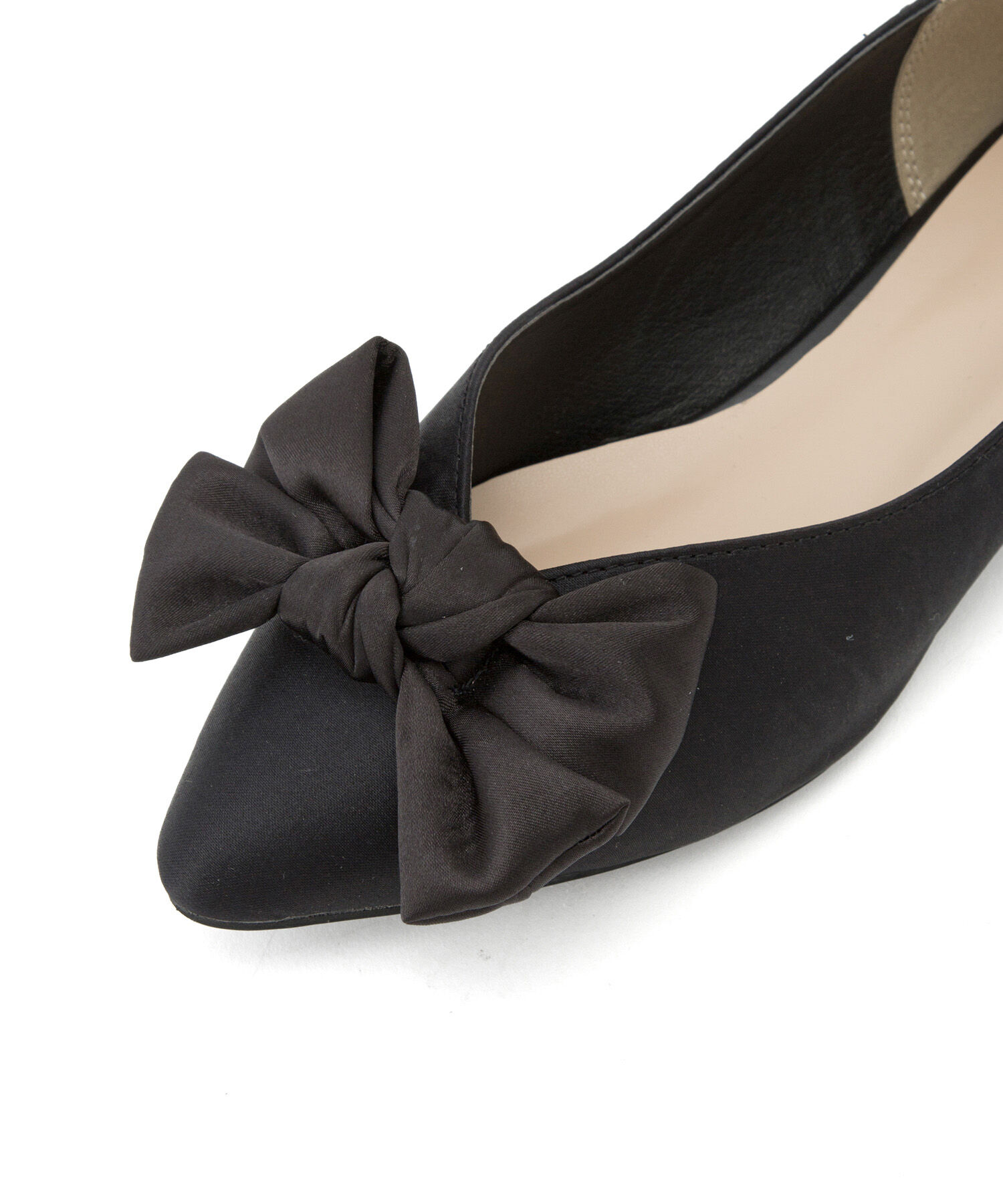 ROPE PICNIC PASSAGE「マットサテンリボンフラットシューズ」|パンプス|