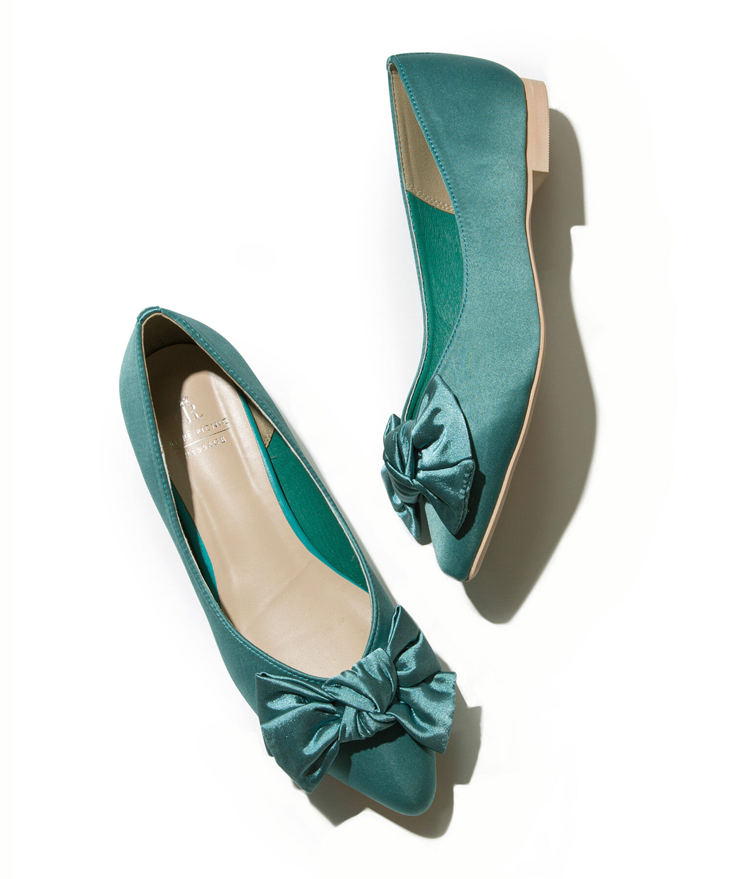 ROPE PICNIC PASSAGE「マットサテンリボンフラットシューズ」|パンプス|