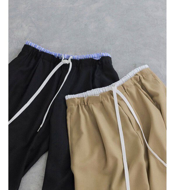 ADAM ET ROPE'「【吸水速乾】コンビウエストイージースラックス」|スラックス|