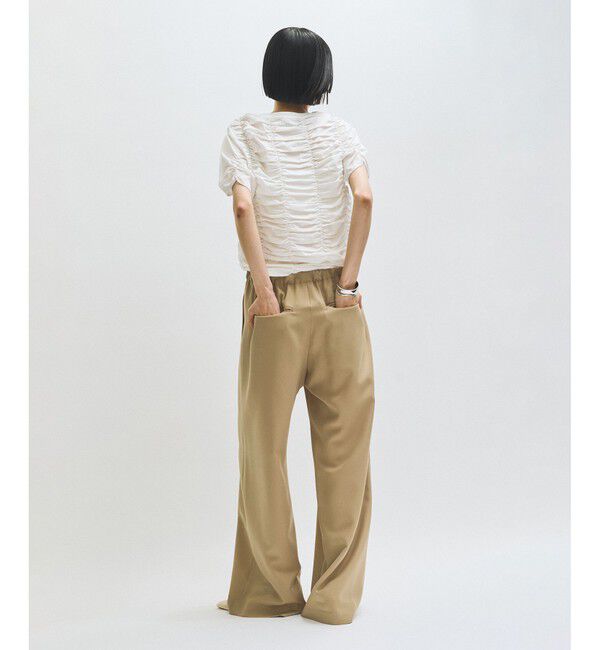 ADAM ET ROPE'「【吸水速乾】コンビウエストイージースラックス」|スラックス|