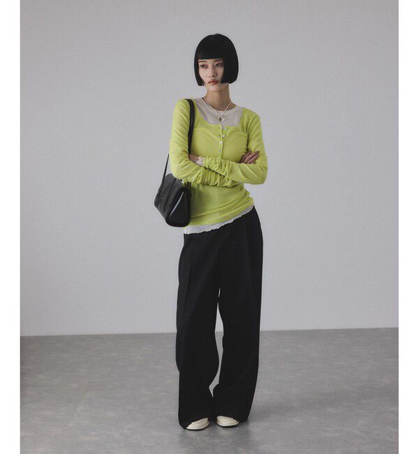 ADAM ET ROPE'「TWセミワイドスラックス」|スラックス|