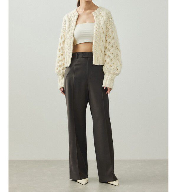 ADAM ET ROPE'「【EMOELLE】センタープレススラックス」|スラックス|