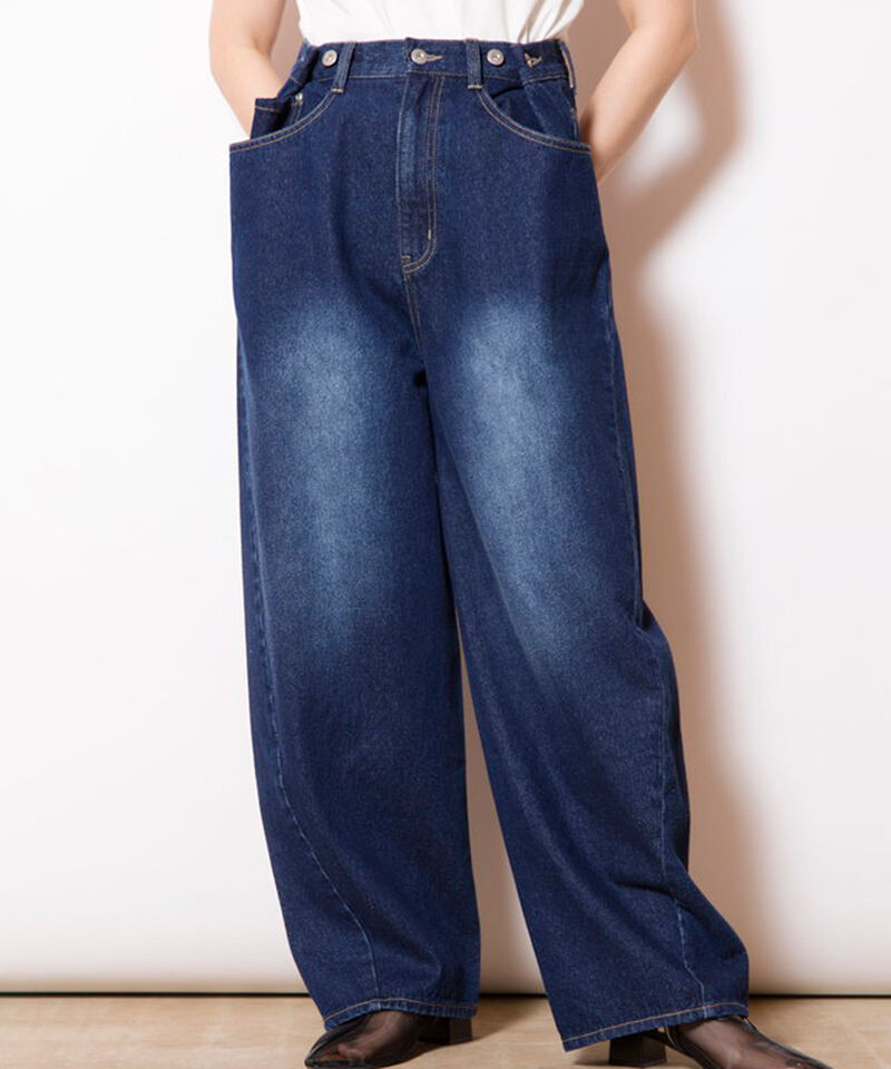  「タックデニムパンツ」|その他|BLUE