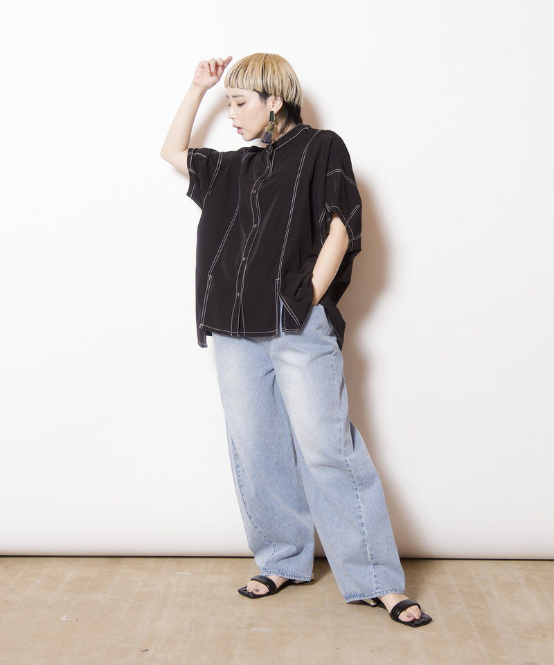  「タックデニムパンツ」|その他|