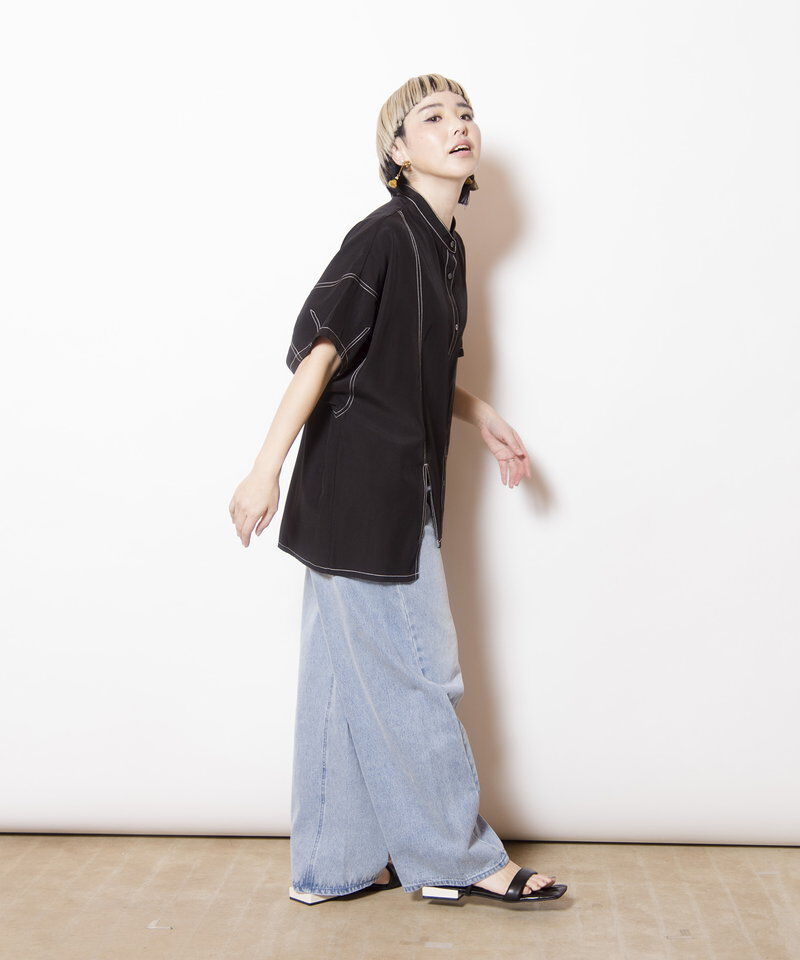  「タックデニムパンツ」|その他|