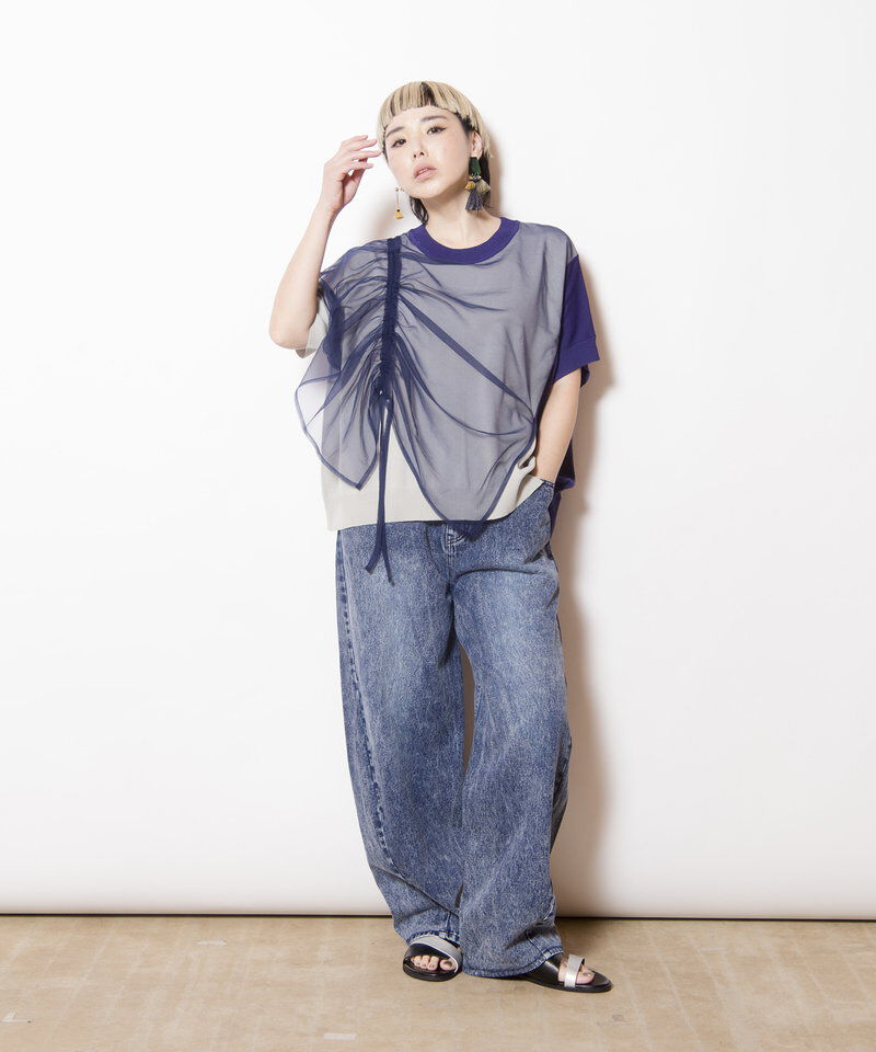  「タックデニムパンツ」|その他|