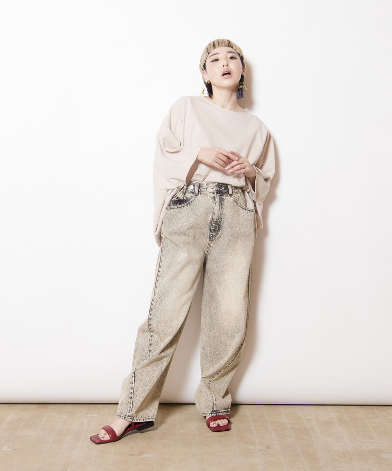  「タックデニムパンツ」|その他|