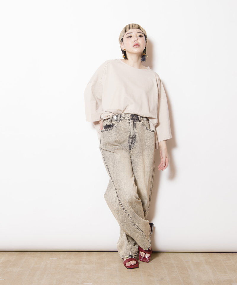  「タックデニムパンツ」|その他|