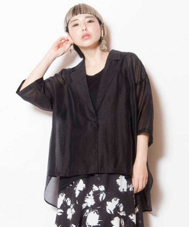  「シアーテーラードジャケット」|テーラードジャケット|BLACK