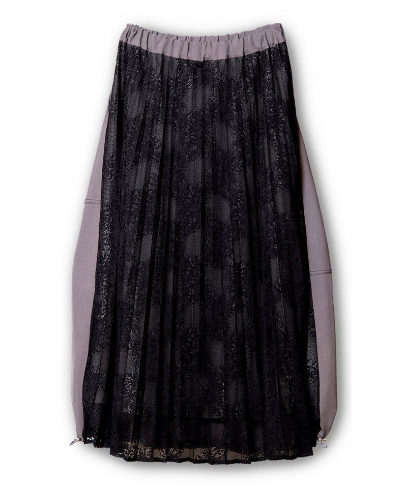  「レースプリーツ切替スカート」|スカート|