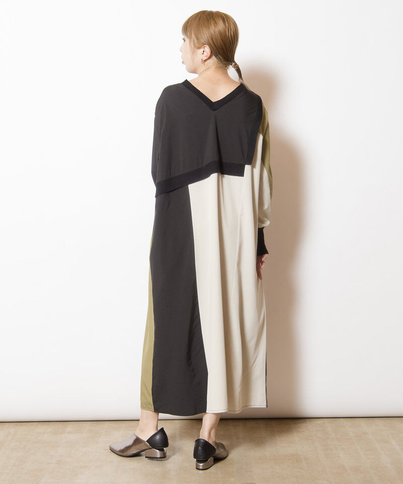  「2WAY配色切替ワンピース」|ワンピース|
