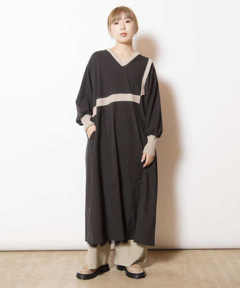  「2WAY配色切替ワンピース」|ワンピース|