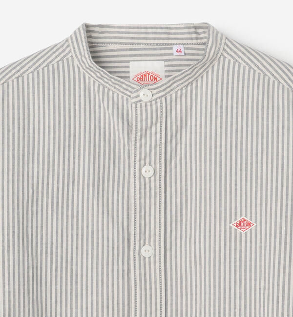 DANTON「DANTON | オックスフォード バンドカラーシャツ STRIPE MEN」|シャツ・ブラウス|