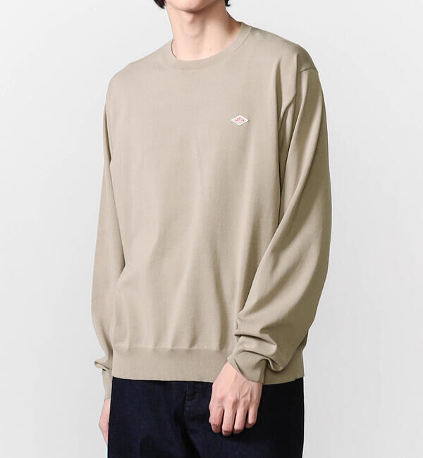 DANTON「DANTON | ジャージーニット クルーネックプルオーバー MEN」|ニット・セーター|GREY